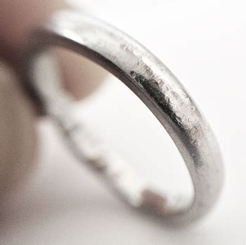 remove scratches from platinum ring.